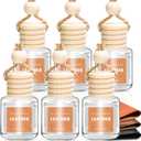 AROIC Hanging Car Air Freshener - 6 Pack Luxury Leather Scent Air Freshener Set, Long-Lasting Natural Essential Oil Fragrance Diffuser Eliminates Odors,Ideal Business Gift for Car Accessories Unisex