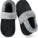 ATHMILE House Slippers for Women Memory Foam Closed Back House Shoes Outdoor Indoor Bedroom Slippers Chenille Knit Fleece Fuzzy Comfy Cozy US 12-13