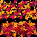 2 x Lighted Fall Garland | Fall Leaves Lights Plug in | 35 Orange Bulbs | Connectable | for Halloween Fall Thanksgiving Autumn Harvest Decoration (9Feet-Length)