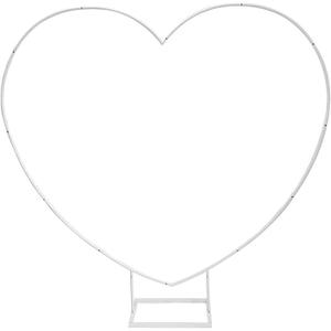 7.2ft Heart-Shaped Metal Balloon Arch Kit for Weddings Valentine's Day Proposals Engagements & Birthdays, Elegant Heart Arch Stand with Base for Ceremony Backdrops & Party Decorations