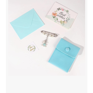 Something Blue Angel Bouquet Charm, Wedding Day Hug Guardian Angel Charm, Memorial Gift for Bride, Wedding Gift from Mom or Dad, Set of 3