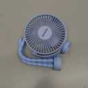 Gaiatop Mini Portable Stroller Fan, Battery Operated Small Clip on, Detachable 3 Speed Rechargeable, 360 Rotate Flexible Tripod Better Cooling for Car Seat Crib Treadmill Travel Blue