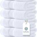 Luxury White Hand Towels - Soft 100% Turkish Cotton | Highly Absorbent Hotel spa Bathroom Towel Collection | 16x30 Inch | Set of 6, Standard