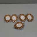 Vicenpal 12 Pieces Mini Gold Picture Frames 3.2 x 4 Inch Vintage Small Antique Resin Baroque Picture Frames Bulk Oval Hanging Display for DIY Jewelry Gifts Christmas Wedding Decor (Gold)