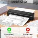 Portable Printers Wireless for Travel, N80 Wireless Thermal Printer Bluetooth Inkless Printer Support 8.5" X 11" US Letter & A4, Compatible with iOS, Android, Laptop