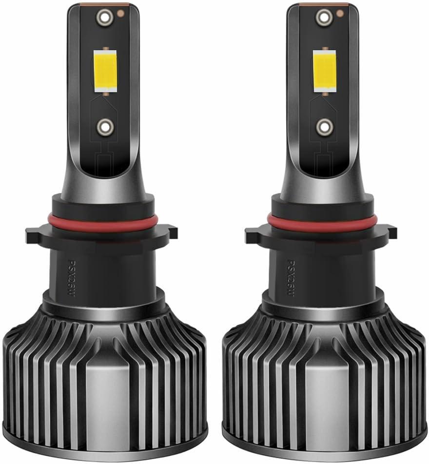 12278 PSX26W LED Fog Light Bulb 60W Canbus Error Free 12000LM Extremely Bright Car Fog Lamp Replacement, Amber Yellow, 2 Packs