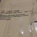 Rio Brands 17" Extended Height 4-Position Folding Beach, Camping, Lawn Chair, Blue/White/Green