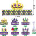 36 Pcs Mardi Gras Crown Kits Carnival Party Paper Hat For Kids Adults Mardi Gras Jester Favors Supplies Decoration