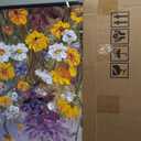 Ardemy Flower Canvas Wall Art for Living Room Daisy Colorful Textured Picture Bedroom Wildflower Painting Purple Yellow Floral Artwork Large Framed for Home Office Wall Decor, 40"x20"