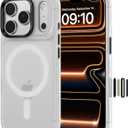 BENKS Magnetic Case for iPhone 17 Pro Max with Camera Control Button, Compatible with MagSafe, Slim Translucent Matte Shockproof Protective Phone Case, White