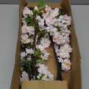 39" Tall Cherry Blossom Branches for Vase Faux Cherry Flowers Light Pink Peach Blossom for Floral Arrangements Artificial Apple Blossom Silk Tall Stems for Home Wedding Table Decor-3 Pcs