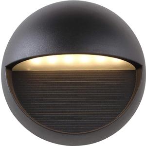 JONATHAN Y JYL7441A Modern Outdoor Wall Sconce, 6.25" Round Black Exterior Wall Light Fixture with Integrated LED, Dimmable Downlight Porch Lights for House, Garage, Patio, Entryway, Wet Rated