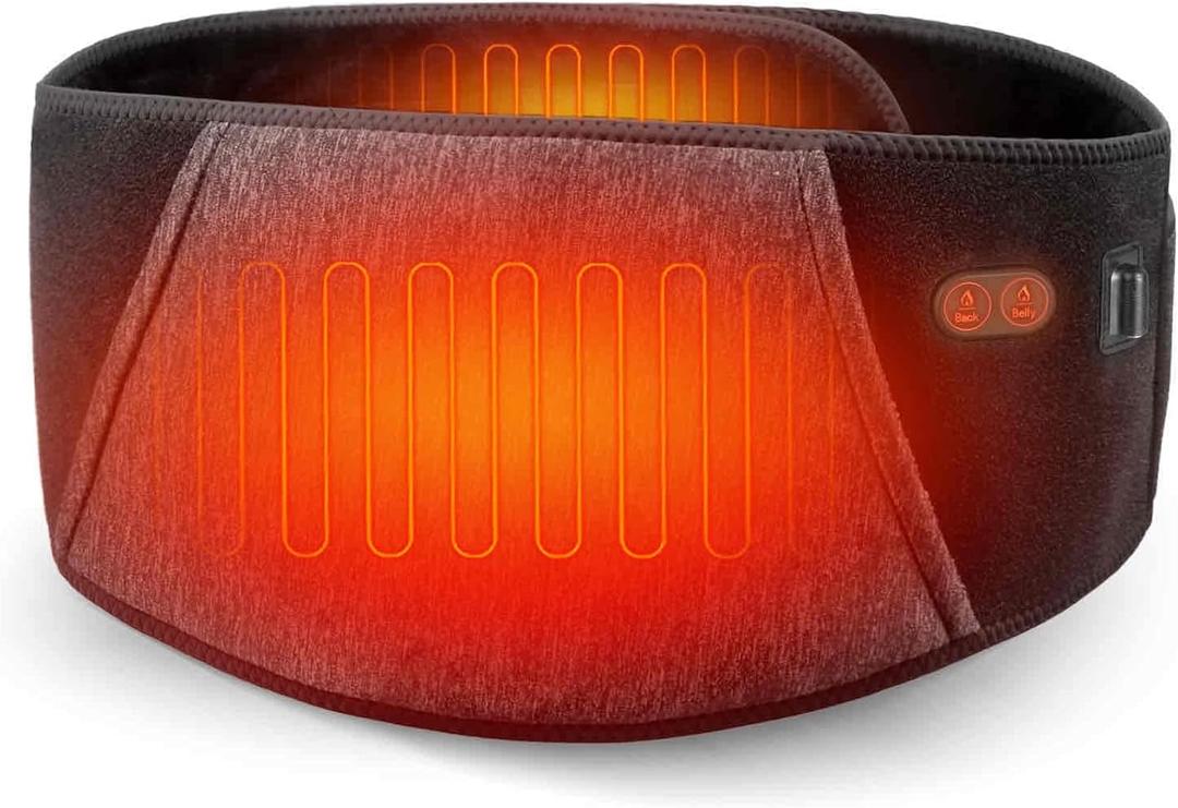 Heated Waist Belt,Heating Pad for Low Back and Belly, Womens Cordless Heating Belt for Period Cramps - Rechargeable & Slim Design (45 inches)