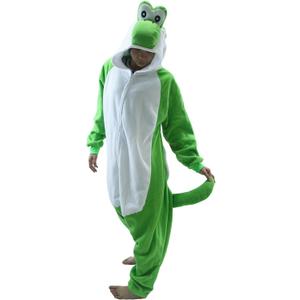 Adult Unisex Pink Yoshi Kigurumi Onesie Suit Halloween Christmas Anime Pajamas Green Yoshi Cosplay Costumes Disfraz Couple (Medium)
