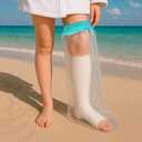 CIVJET Cast Covers for Shower Leg, Waterproof Cast Cover for Showering/Swimming, Cast Protector for Shower Leg Adult, Water Proof Shower Boots for Foot after Surgery, Knee, Ankle, Boot (Diameter-7.9")