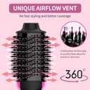 Hair Dryer Brush Blow Dryer Brush in One, Upgraded 4 in 1 Hair Dryer and Styler Volumizer with Negative Ion Anti-frizz Ceramic Titanium Barrel Hot Air Hair Straightener Brush