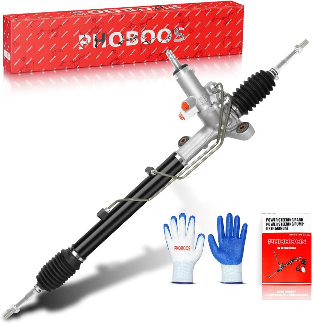 PHOBOOS Hydraulic Power Steering Rack and Pinion Assembly Compatible with Honda Civic 2006-2010, L4 1.8L. New Unit, Leak-proof, Direct Bolt-On Fit, Ref. 26-2718