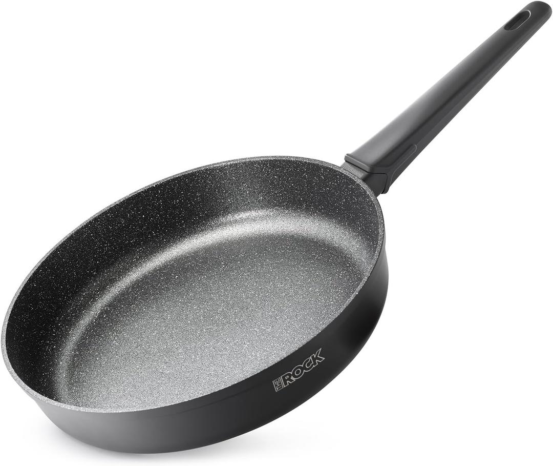 THE ROCK SOHO 11-Inch Non Stick Frying Pan  Nothing Sticks, Never Warps, Lasts Longer, Healthy Skillet with Heat-Resistant Handle, PFOA Free, Oven & Dishwasher Safe, Black