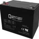 ML75-12 - 12 Volt 75 AH, Nut and Bolt (NB) Terminal, Rechargeable SLA AGM Battery