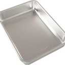 Nordic Ware Natural Aluminum Commercial Cake Pan with Lid, Rectangle Pan with Lid Silver, 9 x 13