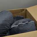 ALLOPERA Pregnancy Pillow, Full Body 57 Inch Maternity Pillow with Removable Washable Cover - Sleep Support for Legs, Back, Neck, Shoulder, HIPS, Belly for Pregnent Women, Black Grey Velvet Cover, X-Large