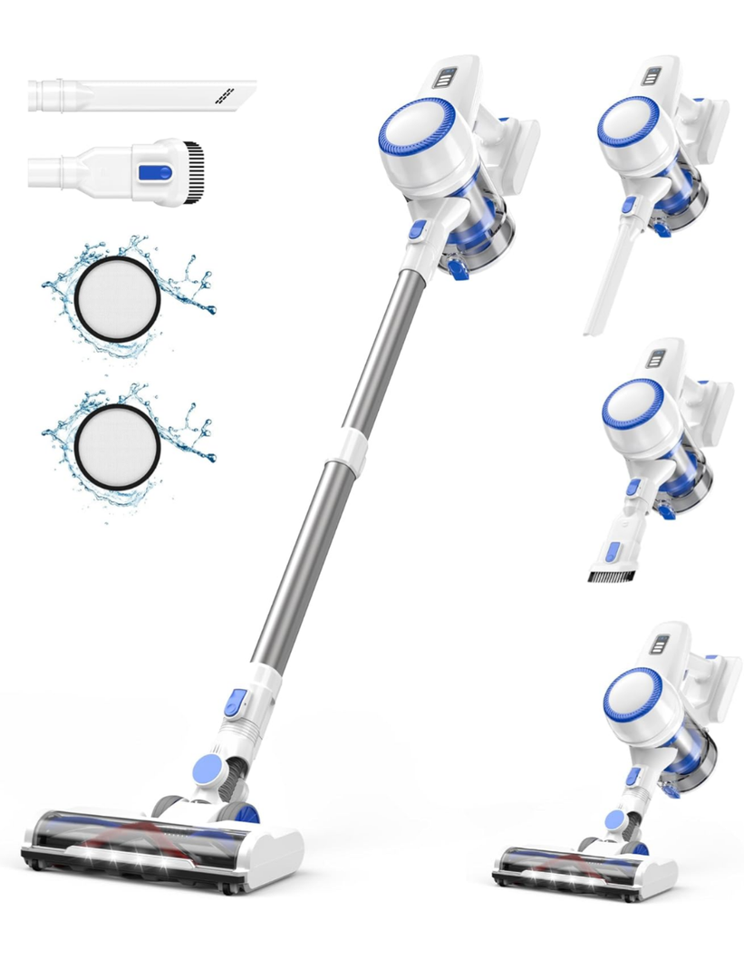 ORFELD Cordless Vacuum Cleaner, 50KPA/70Mins Vacuum Cleaners for Home with Auto Dust Detection/LED Touch Display,Rechargeable Stick Vacuum,Self-Standing Vacuum,Handheld Vacuum for Carpet,Hard Floors,Pet Hair