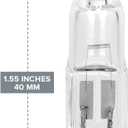 25 Pack CRYSTAL CLEAR LENSE 10 Watt AC DC 12V Light Bulb Replacement JC G4 2Pin Base Halogen Kitchen Table Pendant Lamp 12 Volt 10W Bi-Pin Warm Clear Bright White T3 Under Cabinet Puck Lighting