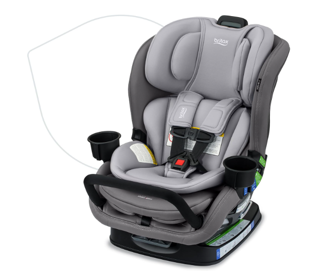 Britax Poplar S Convertible Car Seat, 2-in-1 Car Seat Extended Rear Facing, 17 Slim Car Seat Design with Fast & Easy ClickTight Installation, Anti-Rebound Bar & SafeWash Fabrics Glacier Graphite