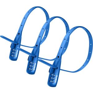 Zip Tie Lock Adjustable Cable Lock for Kids Bike, Helmet, Fridge Cabinets, Drawers, Fences, Toolboxes, Bike Rack, Suitable for Adult, Child, Kid, Baby. 3 Pack (Blue)