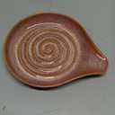 LAUCHUH Spoon Rest for Kitchen Counter, 5" Ceramic Spoon Holder for Stove Top Large Utensil Rest Farmhouse Kitchen Decor for Ladle, Cooking Spoons, Spatula, Tongs, Christmas, Kiln-Transformed Red