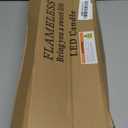 Fo32won Amber LED Flameless Pillar Candles Battery Operated with Remote and Timer, Set of 5 (D 3"H 4" 5" 6" 8" 8") Decorative Acrylic Flickering Candles with 3D Flame (Two Batteries Operated)