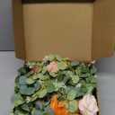 Waipfaru 2Pcs Fall Garland Decor, 6.07Ft Eucalyptus Flower for Table, Fall Floral With Terracotta Flowers for Wedding Arch Backdrop Wall Thanksgiving Decorations (Terracotta)