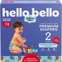 Hello Bello Dr. Seuss Babies Premium Diapers, Size 2, 74 Count: Softness & Protection for Sensitive Skin