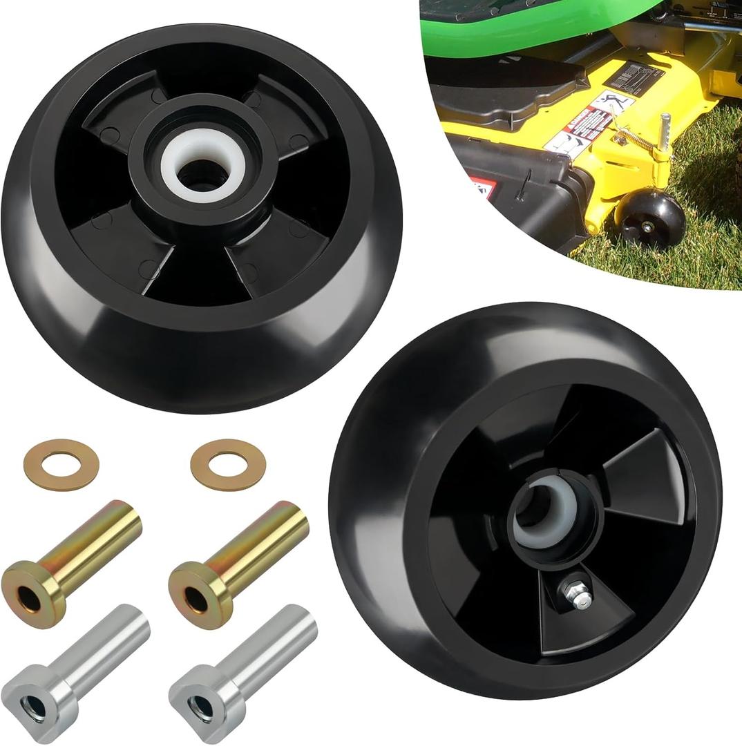 CheeMuii AM125172 Lawn Mower Deck Gauge Wheels Kit Heavy Duty 2 Pack Mower Deck Wheels Compatible with John Deere 48", 54", 60", 62, 72" Deck Replace for AM125172 AM124706 210-300