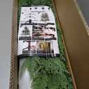 DORTALA 7.5FT Pre-lit Sparse Christmas Tree, Artificial Cypress Xmas Tree with 612 PE Branch Tips, 540 Warm White LED Lights, Folding Metal Stand for Home Office Holiday Party Decor, Green