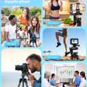 MACTREM 67" Tripod Stand for iPad iPhone Tablet Camera with 2 in 1 Mount & Wireless Remote, Aluminum Extendable Phone Tripod for Video Recording/Selfies/Live Stream/Vlogging (Grey)