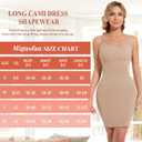 Shapewear Slips for Under Dresses, Full Slip Dress for Women Tummy Control Body Shaper Seamless Shaping Dress (Beige, L)