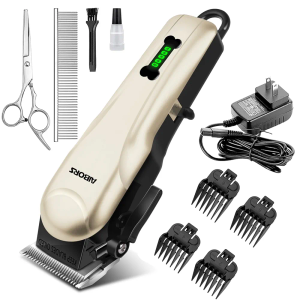 Aibors Quiet Dog Grooming Clippers - 2000mAh Long-lasting Dog Clippers for Grooming,Waterproof Rechargeable Cordless Clippers for Dogs Grooming,Adjustable Safe and Easy to Clean Home Pet Grooming Tool