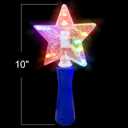 ArtCreativity 10 Inch Light Up Star Magic Wand for Kids - Magical Fairy Princess Costume Prop, Toy for Girls - Multi-Color Flashing LEDs - Batteries Included - Blue