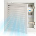 13.5 x 13.5 inch - Access Doors - Access Panel for Drywall with Push-Button Switch - Access Panel with Vent - Aluminum Alloy - White - Good Ventilation - Inside Dimensions: 12 x 12 inch
