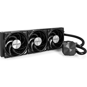 MONTECH HyperFlow Silent 360 Black  Ultra-Quiet AIO Liquid CPU Cooler, 3100RPM Pump, Triple Silent Fans, High-Efficiency Radiator for Superior Heat Dissipation, Intel & AMD Compatible, ARGB-Free
