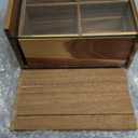 Acacia Wood Tea Bag Organizer, Tea Box with Storage Drawer, 8 Compartments Tea Organizer for Tea Bags with Glass Window, Coffee Pods and Tea Organizer Holder for Countertop, Tea Station Chest Display