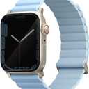 UNIQ Revix Premium Edition Reversible Design Leather Watch Band Compatible with Apple Watch 41mm (ArcticSoftBlue)