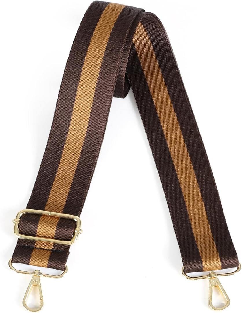 Lekesky Purse Strap Replacement Crossbody Purse Strap for Women (2 Inch - Coffee & Brown)