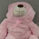 51 inch Giant Teddy Bear Pink Stuffed Bear Plush for Girls, Pink Teddy Bear for Baby Shower Gender Reveal Decorations Valentine's Day Christmas