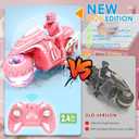 RC Motorcycle Toy with RGB Wheels Light, 360° Rotation High Speed Remote Control Dirt Bike with Rider, 2.4Ghz Off-Road Kids' Play Motorcycles for Girls Boys Age 5-12