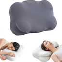 Cloud Pillow, Mellow Sleep Pillow, Ergonomic Memory Foam Pillows, Adjustable Cervical Neck Support Pillow with Breathable Pillowcase for Side Back Stomach Sleepers (Dark Grey)
