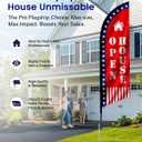 Upgraded 9.3ft Tall Open House Signs for Real Estate, Large Red Open House Feather Flag/Double-Sided Design, Patriotic Open House Banner for Realtor Supplies, with FlagPole,Flag,Ground Stake,Bag