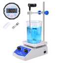 Slendor Magnetic Stirrer SH-2 Hot Plate Mixer Max 520 Lab Hotplate Stirrer 2000 RPM Stir Plate with Thermometer, Stir Bar and Support Stand