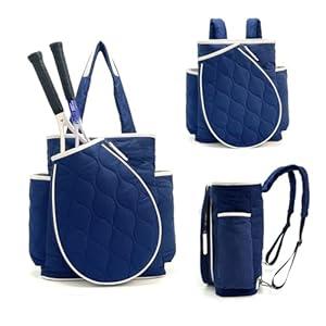 QLONSACIA Tennis Racquet Bag for Women - Tennis Backapck, Women Sport Tote Bag, Squash Racket Backpack, Suitable for Tenis, Squash, Padel, Pickleball, Badminton (Royal Blue)